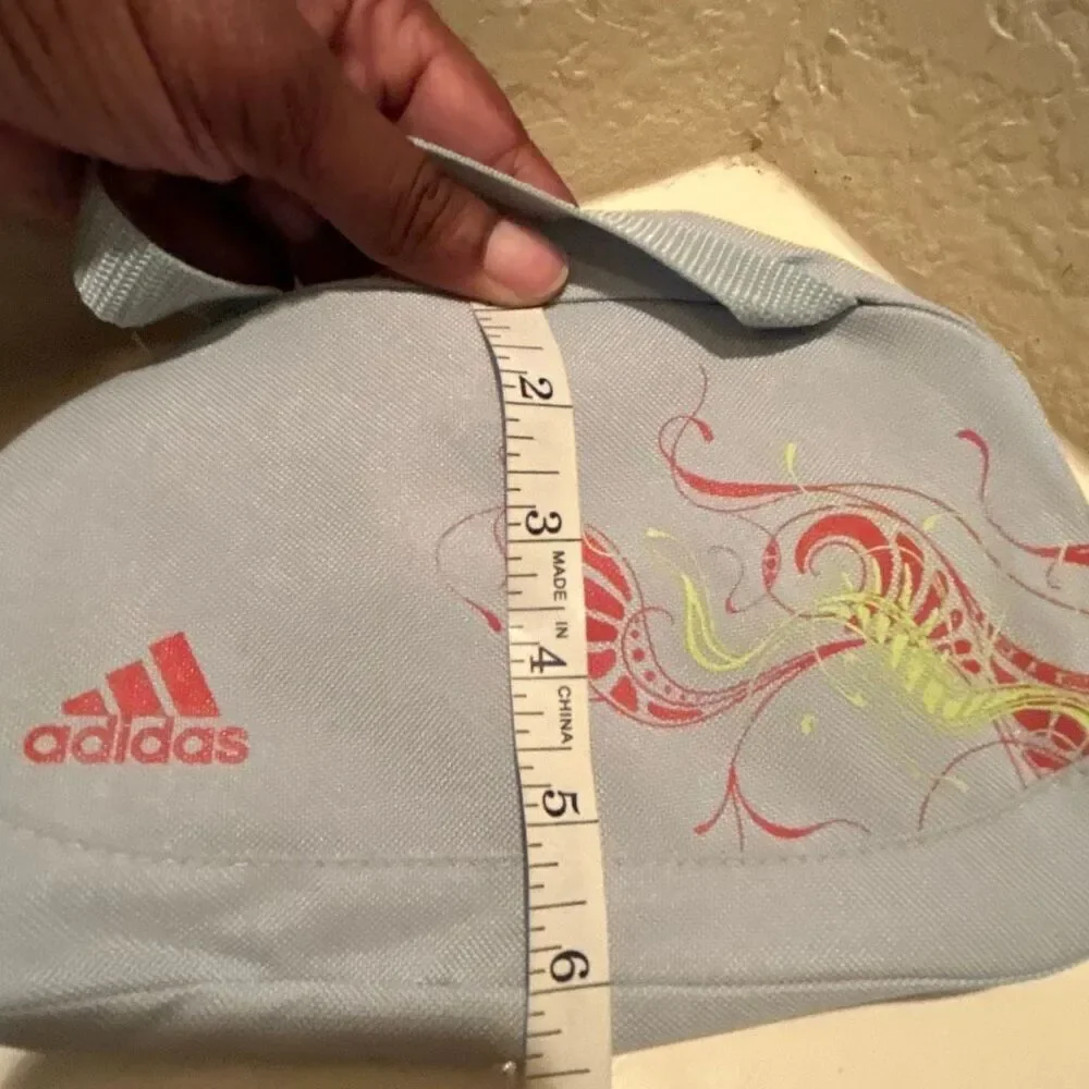 Adidas Adicolor Mini Bag Light Blue Cosmetic Case Pink Logo Sporty NEW